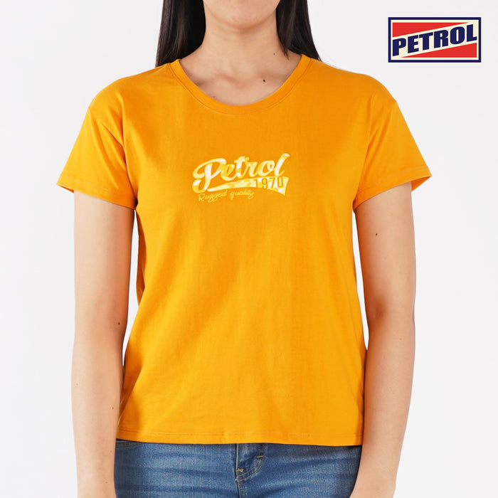 Petrol Basic Tees for Ladies Boxy Fitting Shirt CVC Jersey Fabric Trendy fashion Casual Top Canary T-shirt for Ladies 134728-U (Canary)