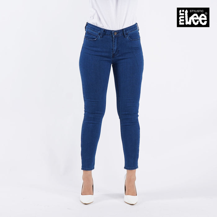 Stylistic Mr. Lee Ladies Basic Denim Stretchable Pants for Women Trendy Fashion High Quality Apparel Comfortable Casual Jeans For Women Super skinny 137273-U (Medium Shade)