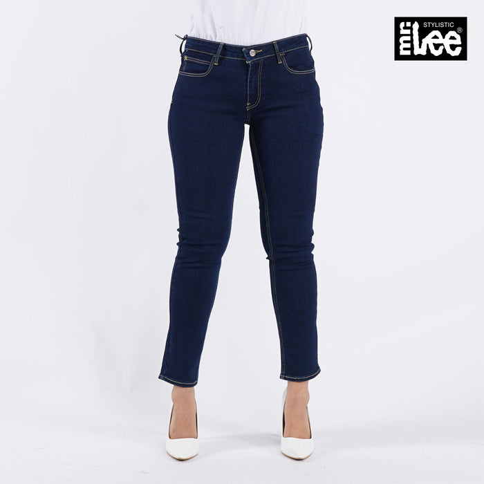 Stylistic Mr. Lee Ladies Basic Denim Stretchable Pants for Women Trendy Fashion High Quality Apparel Comfortable Casual Jeans for Women Slim Fit 145806-U (Dark Shade)