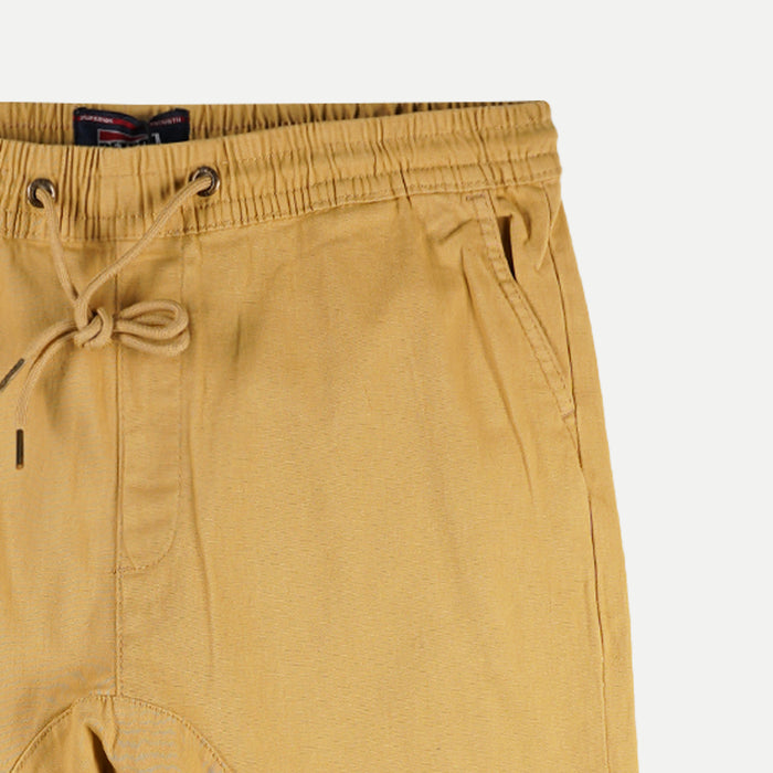 Petrol Basic Apparel Non-Denim Jogger Pants for Men Trendy Fashion With Pocket Regular Fitting Garment Wash Cotton Fabric Casual Jogger pants for Men 128938 (Light Khaki)