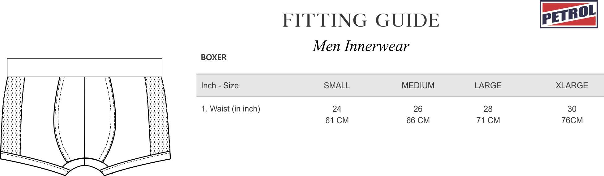 Petrol Men's Basic Accessories 3in1 Innerwear Cotton Fabric 3pcs Set Assorted 100% Premium Cotton Woven Boxer short for Men 113928 (Assorted)