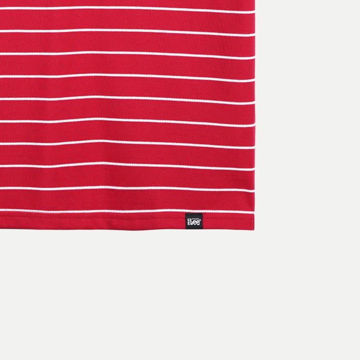 Stylistic Mr. Lee Men's Basic Striped Polo shirt for Men Trendy Fashion High Quality Apparel Comfortable Casual Collared shirt for Men Semi body Fit 115287 (Red)