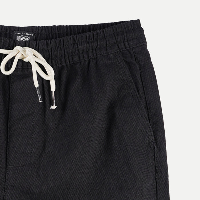Stylistic Mr. Lee Men's Basic Non-Denim Jogger Shorts for Men Trendy Fashion High Quality Apparel Comfortable Casual short for Men Mid Waist 127770 (Black)