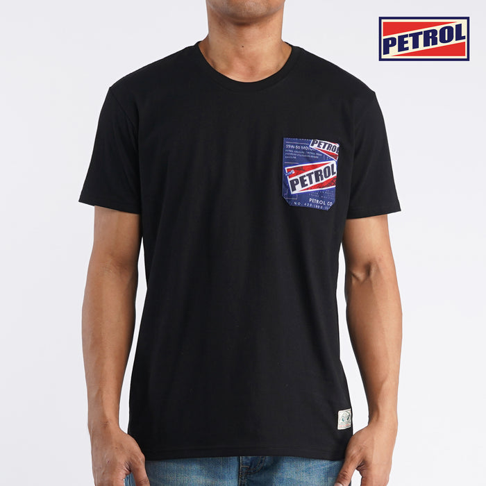 Petrol Basic Tees for Men Slim Fitting Trendy fashion Casual Top Black T-shirt for Men 115554 (Black)