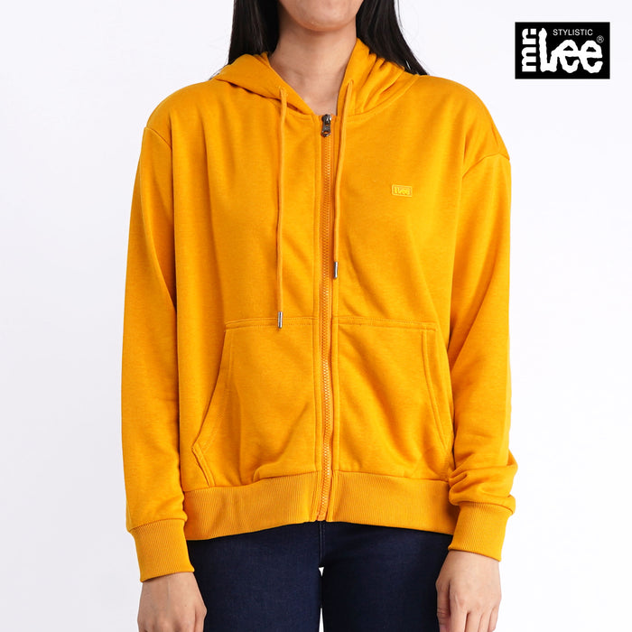 Stylistic Mr. Lee Ladies Basic Hoodie Jacket for Women Trendy Fashion High Quality Apparel Comfortable Casual Jacket for Women Loose Fit 134291 (Yellow)
