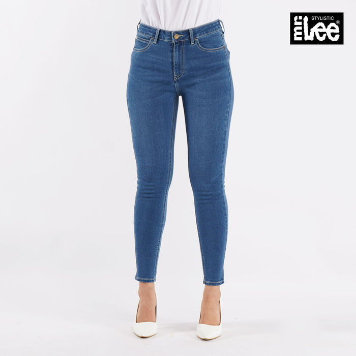 Stylistic Mr. Lee Ladies Basic Denim Stretchable Pants for Women Trendy Fashion High Quality Apparel Comfortable Casual Jeans for Women Super skinny 143672-U (Medium Shade)