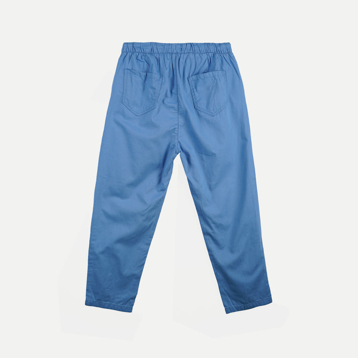 Stylistic Mr. Lee Ladies Basic Non-Denim Drawstring Trouser Pants for Women Trendy Fashion High Quality Apparel Comfortable Casual Pants for Women 138894-U (Blue)