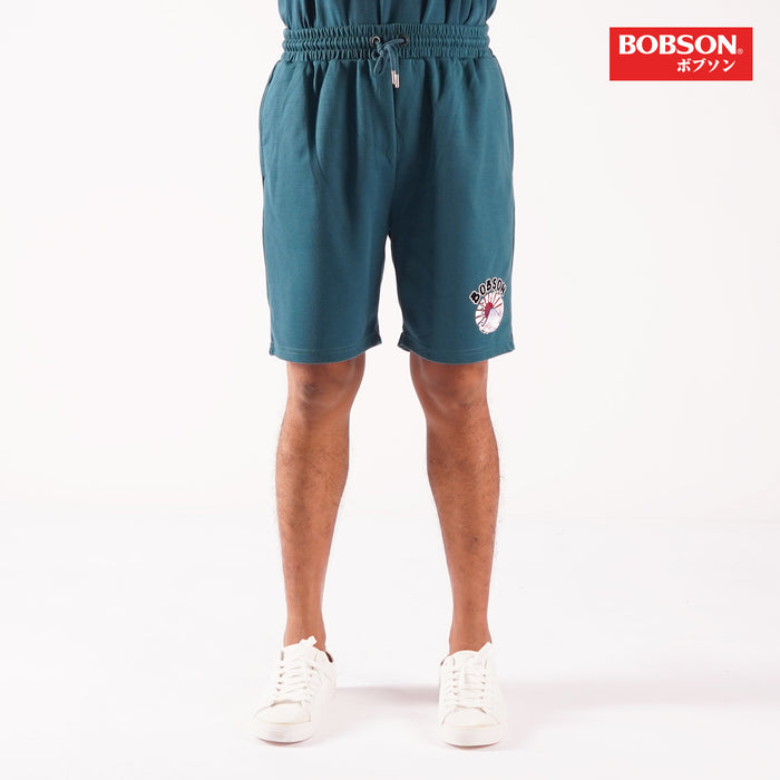 Bobson Japanese Men's Basic Non-Denim Jogger short for Men Trendy Fashion High Quality Apparel Comfortable Casual Short for Men 118213 (Teal)