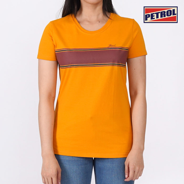 Petrol Basic Tees for Ladies Regular Fitting Shirt CVC Jersey Fabric Trendy fashion Casual Top Canary T-shirt for Ladies 132129-U (Canary)