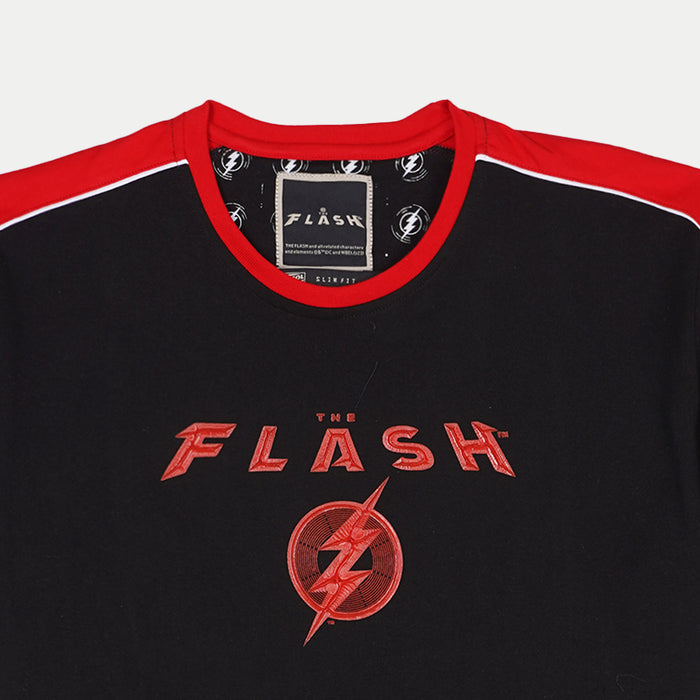 Petrol X The Flash Logo Tees for Men Slim Fitting Shirt Cotton Fabric Comfortable to Wear Fashionable Trendy fashion Short Sleeve Graphic Round Neck Top Tee Shirts for Men 133052 (Black)