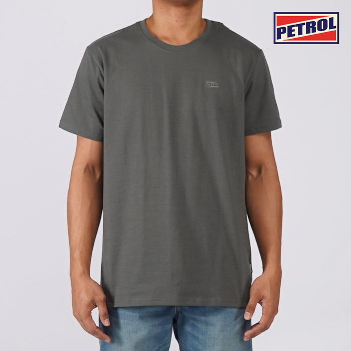 Petrol Basic Tees for Men Slim Fitting Shirt Missed Lycra Fabric Trendy fashion Plain T-Shirt for Men Casual Top Charcoal T-shirt for Men 143227 (Charcoal)