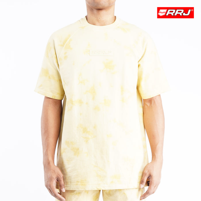 RRJ Basic Tees for Men Boxy Fitting Shirt Fashionable Trendy fashion Casual Round Neck T-shirt for Men 123899 (Light Yellow)