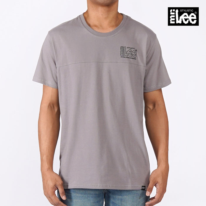 Stylistic Mr. Lee Men's Basic Round Neck T shirt for Men Trendy Fashion High Quality Apparel Comfortable Casual Tees for Men Semi body Fit 142614-U (Light Gray)