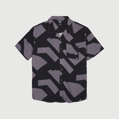 Stylistic Mr. Lee Men's Basic Woven Comfort Fitting Printed Short Sleeve Polo for Men Trendy Fashion High Quality Apparel Comfortable Casual Polo for Men Comfort Fit 124616 (Black)