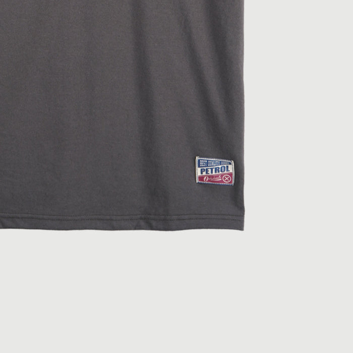 Petrol Basic Tees for Men Slim Fitting Shirt CVC Jersey Fabric Trendy fashion Casual Top Charcoal T-shirt for Men 141562-U (Charcoal)