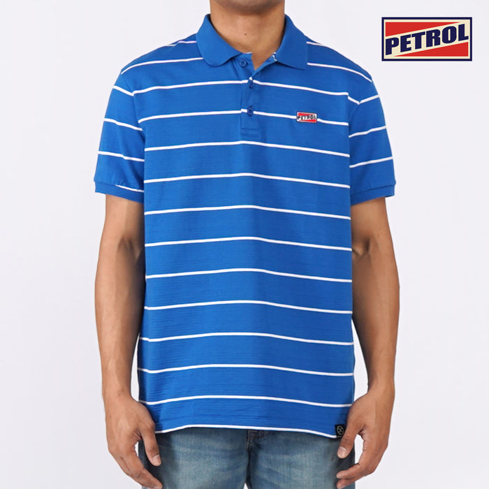Petrol Basic Collared for Men Slim Fitting Missed Lycra Fabric Trendy fashion Casual Top True Blue Polo shirt for Men 113298 (True Blue)
