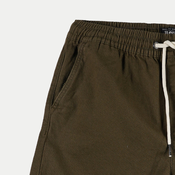 Stylistic Mr. Lee Men's Basic Non-Denim Jogger Shorts for Men Trendy Fashion High Quality Apparel Comfortable Casual short for Men Mid Waist 127770 (Olive Light)