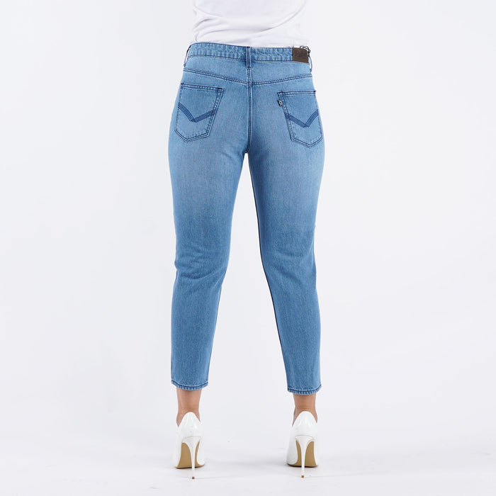 Petrol Ladies Basic Denim Boyfriend Jeans for Women Trendy Fashion High Quality Apparel Comfortable Casual Pants for Women Mid waist 146802 (Light Shade)