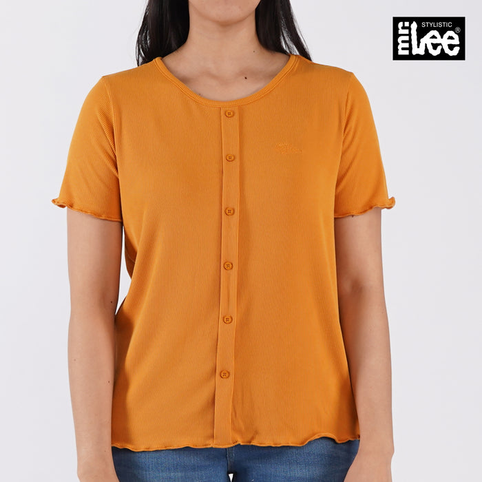 Stylistic Mr. Lee Ladies Basic Plain T shirt for Women Trendy Fashion High Quality Apparel Comfortable Casual Tees for Women Regular Fit 132120-U (Yellow)