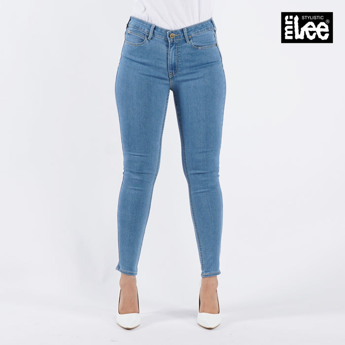 Stylistic Mr. Lee Ladies Basic Denim Stretchable Pants for Women Trendy Fashion High Quality Apparel Comfortable Casual Jeans for Women Super Skinny 148556-U (Light Shade)