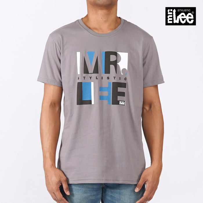 Stylistic Mr. Lee Men's Basic Tees Round Neck T shirt for Men Trendy Fashion High Quality Apparel Comfortable Casual Top for Men Semi body Fit 142637-U (Gray)