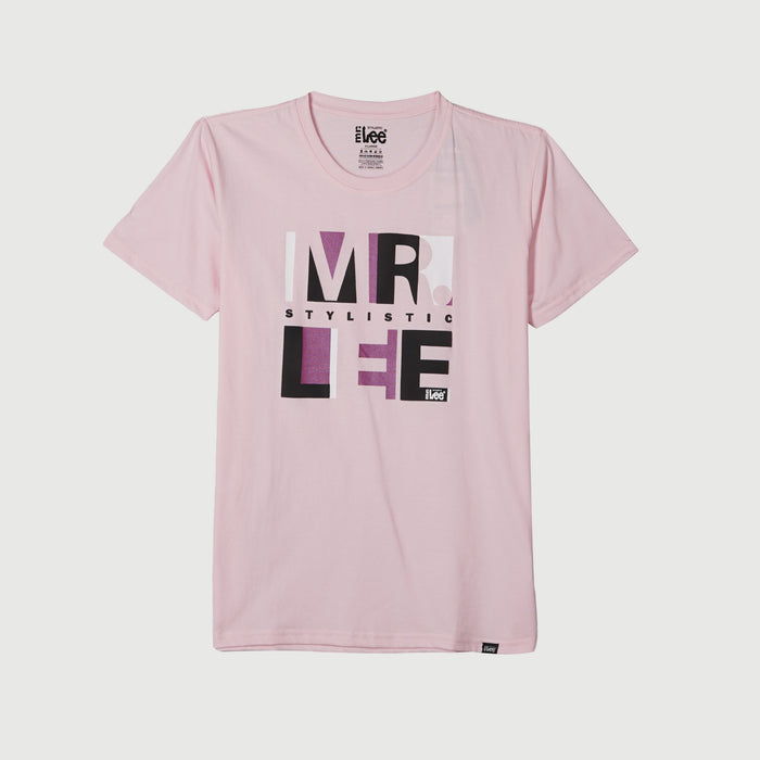 Stylistic Mr. Lee Men's Basic Tees Round Neck T shirt for Men Trendy Fashion High Quality Apparel Comfortable Casual Top for Men Semi body Fit 142637-U (Light Pink)