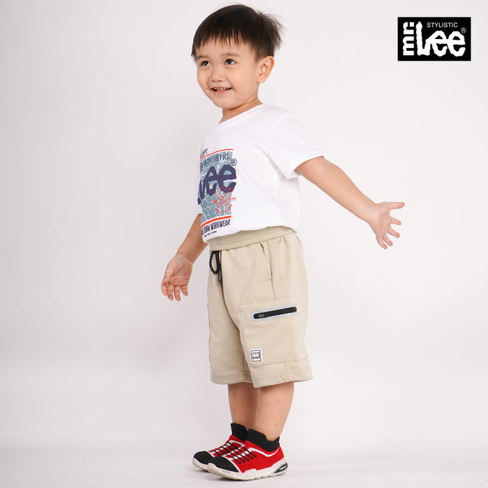 Stylistic Mr. Lee Children's Wear Basic Non-Denim Jogger short for Kids Trendy Fashion High Quality Apparel Comfortable Casual Short for Kids 122065 (Cream)