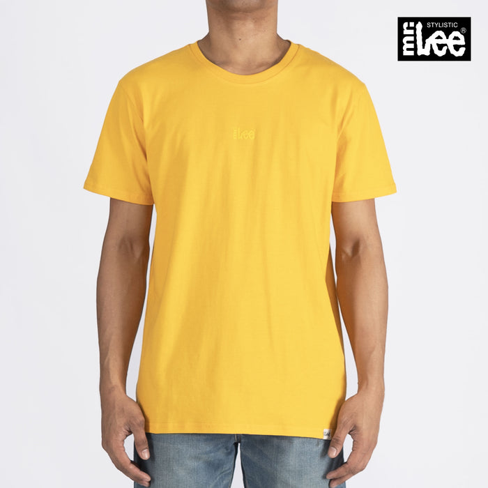 Stylistic Mr. Lee Men's Basic Tees Round Neck T shirt for Men Trendy Fashion High Quality Apparel Comfortable Casual Top for Men Semi body Fit 143580-U (Artisan Gold)