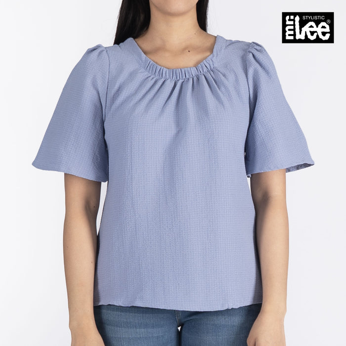 Stylistic Mr. Lee Ladies Basic Tees Trendy Fashion High Quality Apparel Comfortable Casual Top for Women Regular Fit 139935 (Blue)