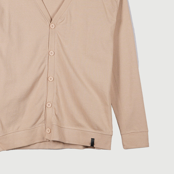 RRJ Men's Basic Jacket Regular Fitting Cotton Fabric Sweatshirt Trendy fashion Casual Top Beige Jacket for Men 138465-U (Beige)