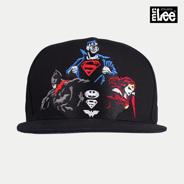 Stylistic Mr. Lee Men's X Justice League Caps Trendy Fashion High Quality Apparel Comfortable Casual Accessories Basic Cap for Men 138076 (Black)
