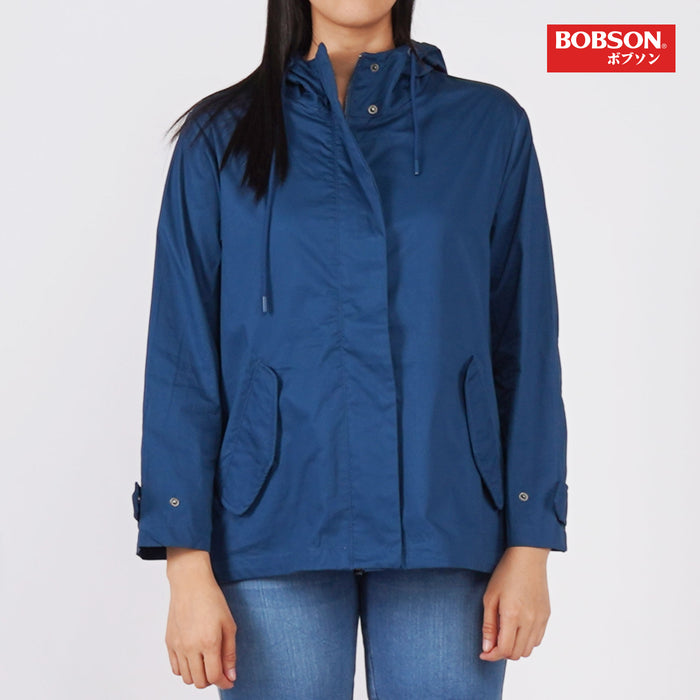 Bobson Japanese Ladies Basic Hoodie Jacket for Women Trendy Fashion High Quality Apparel Comfortable Casual Jacket for Women Regular Fit 112666 (Blue)