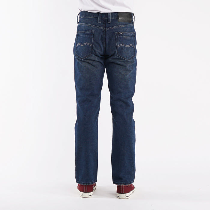 RRJ Basic Denim Pants for Men Skinny Fitting Mid Rise Trendy fashion Casual Bottoms Dark Shade Jeans for Men 147696 (Dark Shade)