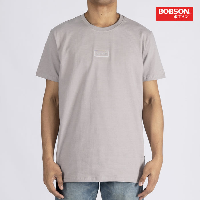 Bobson Japanese Men's Basic Tees Round Neck T shirt for Men Missed Lycra Fabric Trendy Fashion High Quality Apparel Comfortable Casual Top for Men Slim Fit 149072 (Light Gray)