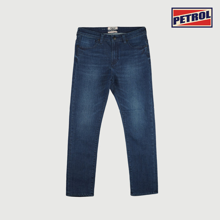Petrol Basic Denim Pants for Men Skin Tight Fitting Mid Rise Trendy fashion Casual Bottoms Dark Shade Jeans for Men 151360 (Dark Shade)