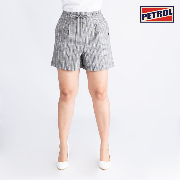 Petrol Ladies Basic Short High waist pleated mini Skirt slim Trendy fashion Casual Short summer tennis school plaid mini skirt for women 138741-U (Gray)