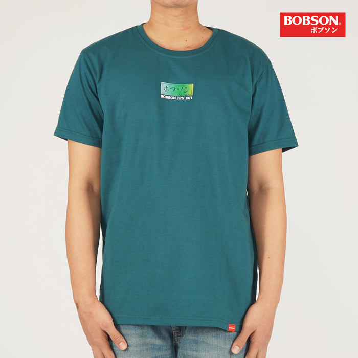 Bobson Japanese Men's Basic Tees Round Neck T shirt for Men Trendy Fashion High Quality Apparel Comfortable Casual Top for Men Regular Fit 118397-U (Teal)