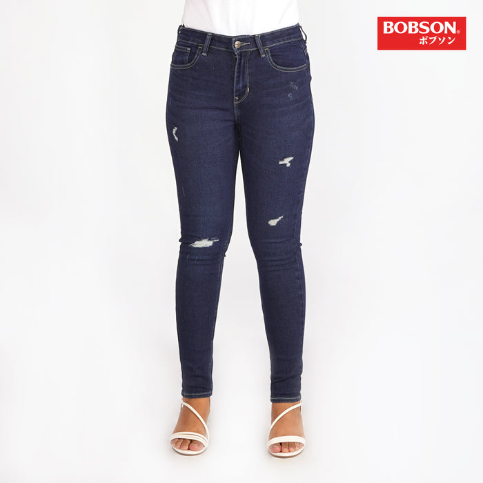 Bobson Japanese Ladies Basic Denim Stretchable Pants for Women Trendy Fashion High Quality Apparel Comfortable Casual Jeans for Women Super Skinny 149992-U (Medium Shade)