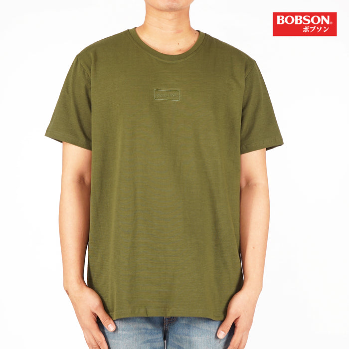 Bobson Japanese Men's Basic Tees Round Neck Top for Men Missed Lycra Fabric Trendy Fashion High Quality Apparel Comfortable Casual Top for Men Slim Fit 149040 (Fatigue)