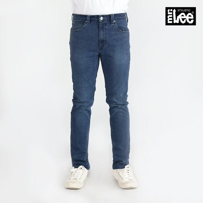 Stylistic Mr. Lee Men's Basic Denim Pants for Men Trendy Fashion High Quality Apparel Comfortable Casual Jeans for Men Super skinny Mid Waist 147833 (Medium Shade)