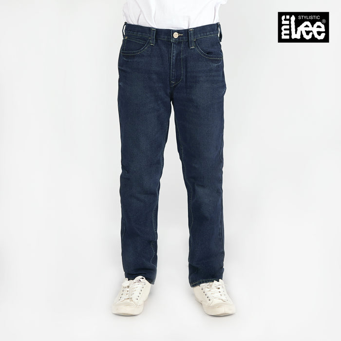 Stylistic Mr. Lee Men's Basic Denim Pants for Men Trendy Fashion High Quality Apparel Comfortable Casual Jeans for Men Skinny Mid Waist 147656-U (Dark Shade)