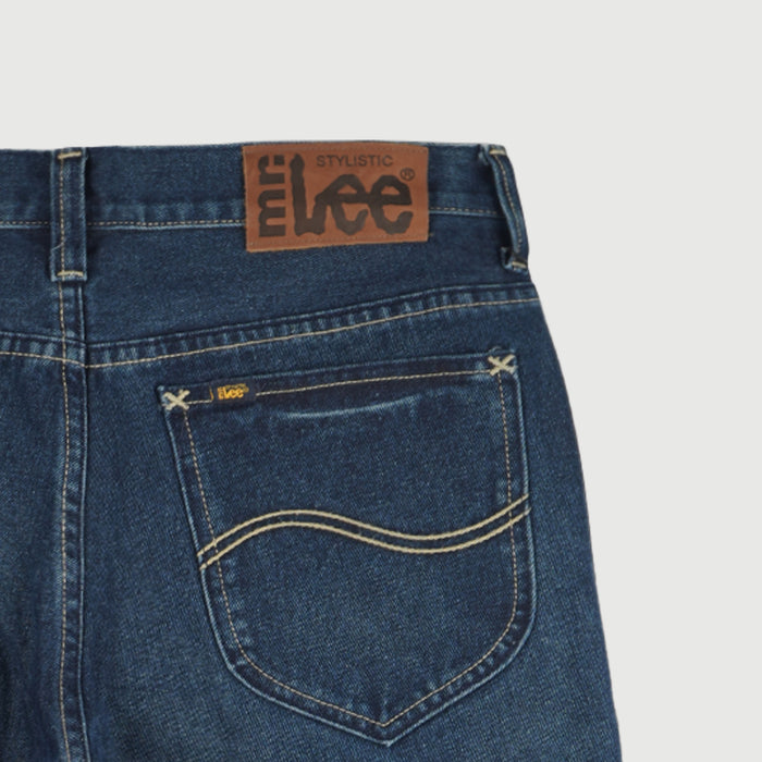 Stylistic Mr. Lee Men's Basic Denim Pants for Men Trendy Fashion High Quality Apparel Comfortable Casual Jeans for Men Skinny Mid Waist 147656-U (Dark Shade)