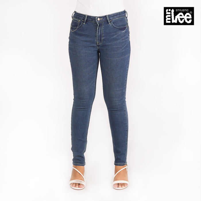 Stylistic Mr. Lee Ladies Basic Denim Trendy Fashion High Quality Apparel Comfortable Casual Jeans for Women Super Skinny 149909 (Medium Shade)