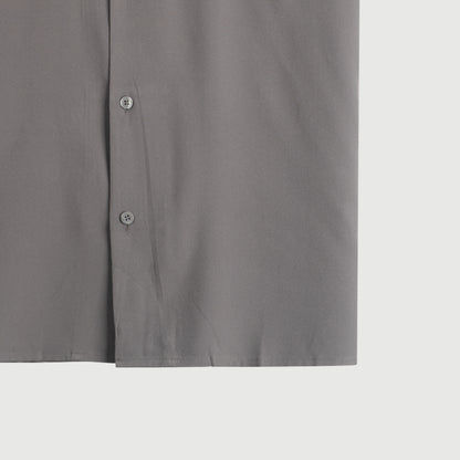 Stylistic Mr. Lee Men's Basic Woven Button Down Shirt for Men Trendy Fashion High Quality Apparel Comfortable Casual Polo for Men Comfort Fit 140120-U (Charcoal Gray)