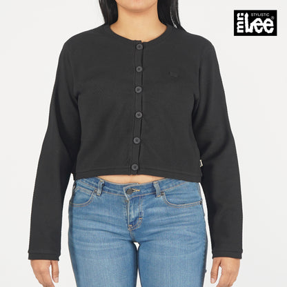 Stylistic Mr. Lee Ladies Basic Button Down Jacket for Women Trendy Fashion High Quality Apparel Comfortable Casual Jacket for Women Regular Fit 139441-U (Black)