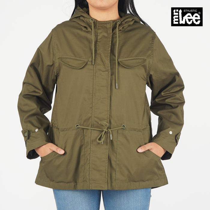 Stylistic Mr. Lee Ladies Basic Hoodie Jacket for Women Trendy Fashion High Quality Apparel Comfortable Casual Jacket for Women Loose Fit 132637 (Fatigue)