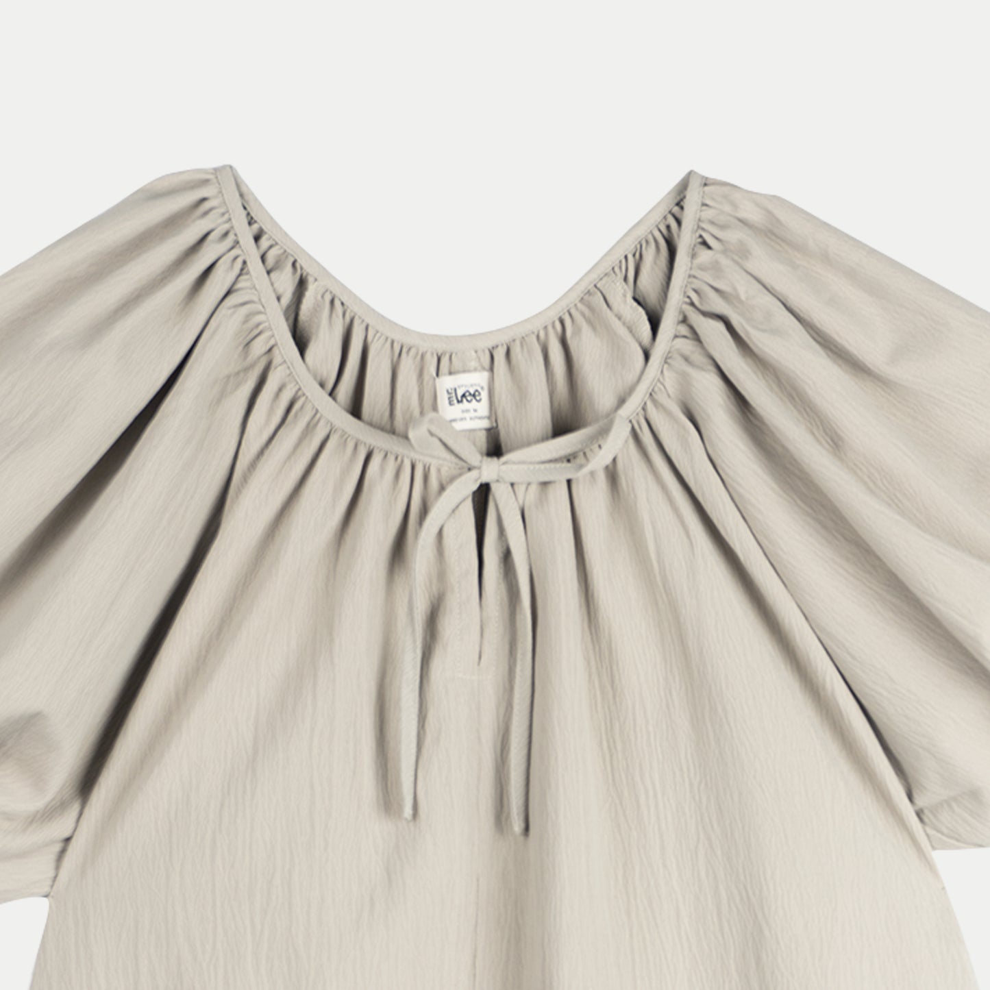 Stylistic Mr. Lee Ladies Basic Plain Dress 3/4 Puff Sleeve for Women Trendy Fashion High Quality Apparel Comfortable Casual Dress for Women Loose Fit 147572 (Beige)