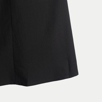 Stylistic Mr. Lee Ladies Basic Plain Dress 3/4 Puff Sleeve for Women Trendy Fashion High Quality Apparel Comfortable Casual Dress for Women Loose Fit 147572 (Black)