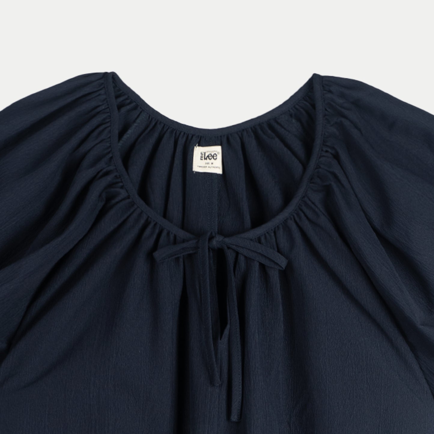 Stylistic Mr. Lee Ladies Basic Plain Dress 3/4 Puff Sleeve for Women Trendy Fashion High Quality Apparel Comfortable Casual Dress for Women Loose Fit 147572 (Blue)