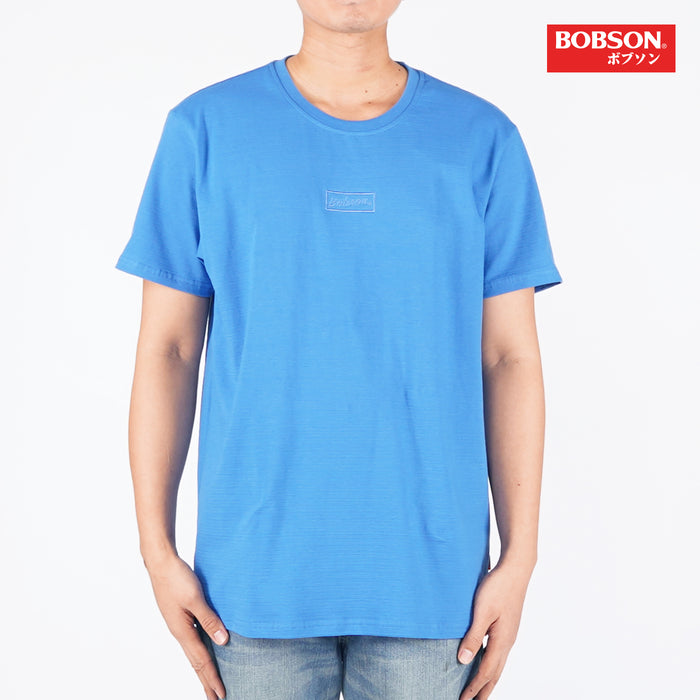 Bobson Japanese Men's Basic Tees Round Neck Top for Men Missed Lycra Fabric Trendy Fashion High Quality Apparel Comfortable Casual Top for Men Slim Fit 149059 (Princess Blue)